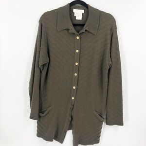 ✅ ESCADA WOOL/CASHMERE CARDIGAN SWEATER SIZE 38‎ GRN